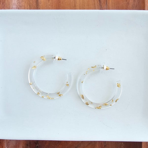 Camy Hoops - Gold Foil